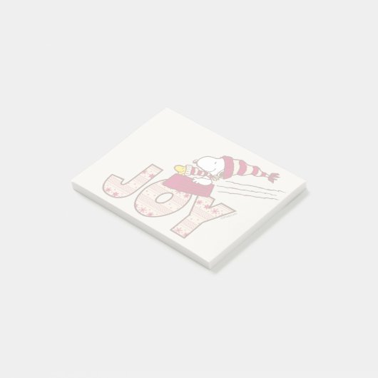 Erdnüsse | Snoopy & Woodstock Joy Sled Ride Post-it Klebezettel (angewinkelt)