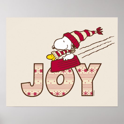 Erdnüsse | Snoopy & Woodstock Joy Sled Ride Poster (Vorne)