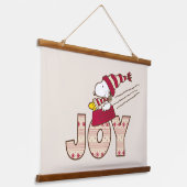 Erdnüsse | Snoopy & Woodstock Joy Sled Ride Wandteppich Mit Holzrahmen (Gewinkelt)