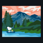 Erdnüsse | Snoopy & Woodstock Kanu Poster<br><div class="desc">Karo in diesem niedlichen Outdoor-Design mit Snoopy und Woodstock.</div>