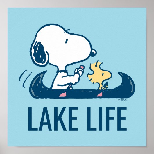 Erdnüsse | Snoopy & Woodstock Kanu Poster (Vorne)