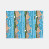 Erdnüsse | Snoopy & Woodstock Kanufahrt Fleecedecke (Vorderseite (Horizontal))