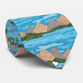 Erdnüsse | Snoopy & Woodstock Kanufahrt Muster Krawatte (Gerollt)