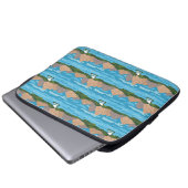 Erdnüsse | Snoopy & Woodstock Kanufahrt Muster Laptopschutzhülle (Vorne Knopf)