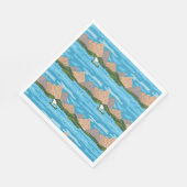 Erdnüsse | Snoopy & Woodstock Kanufahrt Muster Serviette (Ecke)