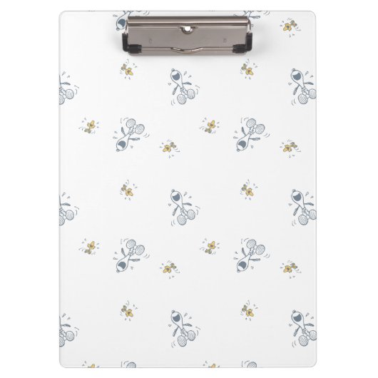 Erdnüsse | Snoopy & Woodstock Laughtern Muster Klemmbrett (Vorderseite)