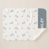 Erdnüsse | Snoopy & Woodstock Laughtern Muster Sherpadecke (Vorderseite (Horizontal))