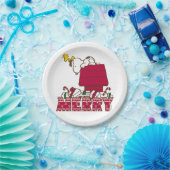 Erdnüsse | Snoopy & Woodstock Merry Ugly Sweater Pappteller (Party)