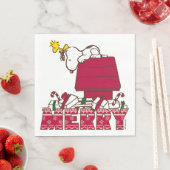 Erdnüsse | Snoopy & Woodstock Merry Ugly Sweater Serviette (Beispiel)