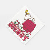 Erdnüsse | Snoopy & Woodstock Merry Ugly Sweater Serviette (Ecke)