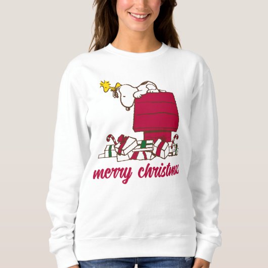 Erdnüsse | Snoopy & Woodstock Merry Ugly Sweater Sweatshirt (Vorderseite)