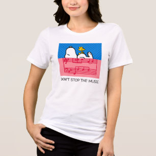 Erdnüsse Snoopy & Woodstock Music & Polka Dots Tri-Blend Shirt