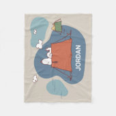 Erdnüsse | Snoopy & Woodstock | Name hinzufügen Fleecedecke (Vorderseite)