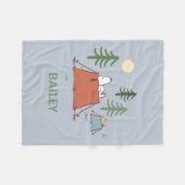 Erdnüsse | Snoopy & Woodstock | Name hinzufügen Fleecedecke (Vorderseite (Horizontal))