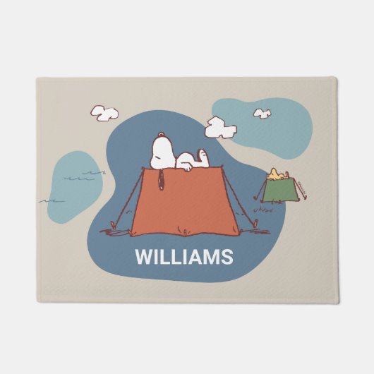 Erdnüsse | Snoopy & Woodstock | Name hinzufügen Fußmatte (Vorderseite)