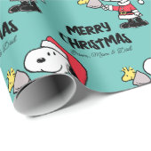 Erdnüsse | Snoopy & Woodstock | Name hinzufügen Geschenkpapier (Rolleneckpunkt)