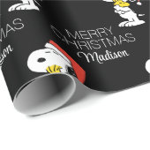Erdnüsse | Snoopy & Woodstock | Name hinzufügen Geschenkpapier (Rolleneckpunkt)
