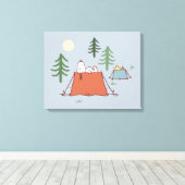 Erdnüsse | Snoopy & Woodstock | Name hinzufügen Leinwanddruck (Insitu (Holzboden))