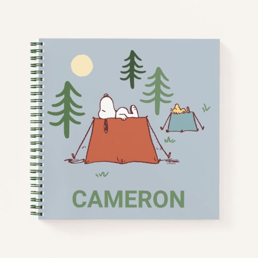 Erdnüsse | Snoopy & Woodstock | Name hinzufügen Notizblock (Vorderseite)