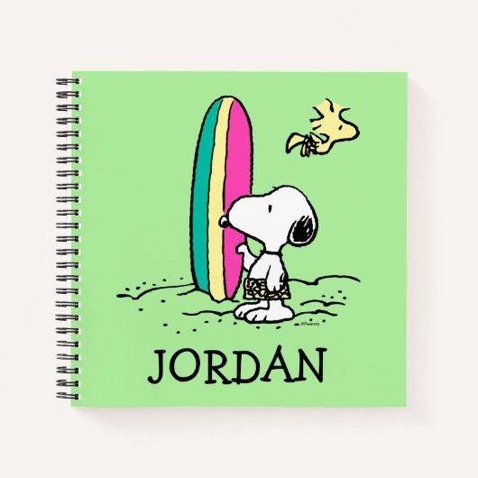 Erdnüsse | Snoopy & Woodstock | Name hinzufügen Notizblock (Vorderseite)