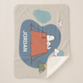 Erdnüsse | Snoopy & Woodstock | Name hinzufügen Sherpadecke (Vorderseite)