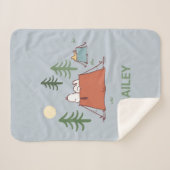 Erdnüsse | Snoopy & Woodstock | Name hinzufügen Sherpadecke (Vorderseite (Horizontal))