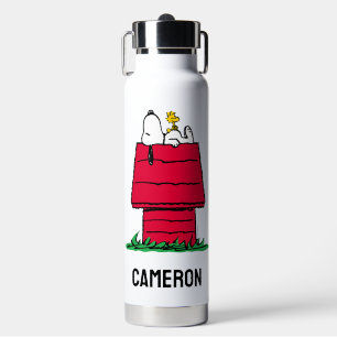 Erdnüsse Snoopy & Woodstock Name hinzufügen Trinkflasche
