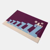 Erdnüsse | Snoopy & Woodstock Nickerchen Fußmatte (Schrägansicht)