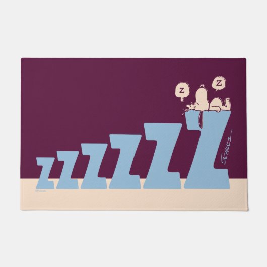 Erdnüsse | Snoopy & Woodstock Nickerchen Fußmatte (Vorderseite)