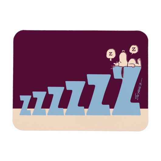 Erdnüsse | Snoopy & Woodstock Nickerchen Magnet (Horizontal)