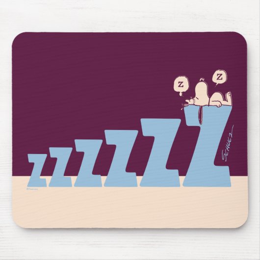 Erdnüsse | Snoopy & Woodstock Nickerchen Mousepad (Vorne)