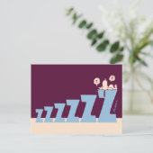 Erdnüsse | Snoopy & Woodstock Nickerchen Postkarte (Stehend Vorderseite)