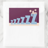 Erdnüsse | Snoopy & Woodstock Nickerchen Rechteckiger Aufkleber (Tasche)