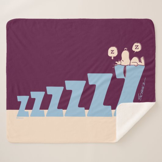 Erdnüsse | Snoopy & Woodstock Nickerchen Sherpadecke (Vorderseite (Horizontal))