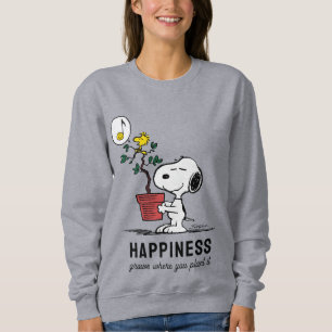 Erdnüsse   Snoopy & Woodstock Pflanze A Baum Sweatshirt