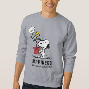 Erdnüsse   Snoopy & Woodstock Pflanze A Baum Sweatshirt