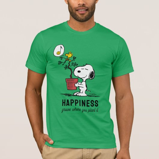 Erdnüsse | Snoopy & Woodstock Pflanze A Baum T-Shirt (Vorderseite)