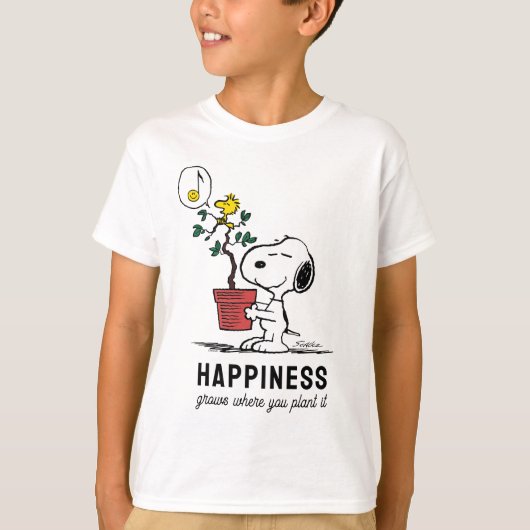 Erdnüsse | Snoopy & Woodstock Pflanze A Baum T-Shirt (Vorderseite)