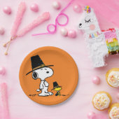 Erdnüsse | Snoopy & Woodstock Pilgrim Pappteller (Party)