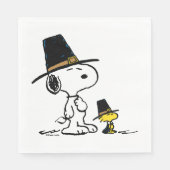 Erdnüsse | Snoopy & Woodstock Pilgrim Serviette (Vorderseite)