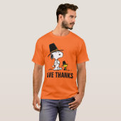 Erdnüsse | Snoopy & Woodstock Pilgrim T-Shirt (Vorne ganz)