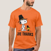 Erdnüsse | Snoopy & Woodstock Pilgrim T-Shirt (Vorderseite)