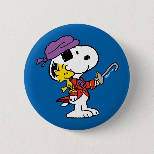 Erdnüsse | Snoopy & Woodstock Pirates Button (Vorderseite)