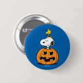 Erdnüsse | Snoopy & Woodstock Pop-up Pumpkin Button (Vorne & Hinten)