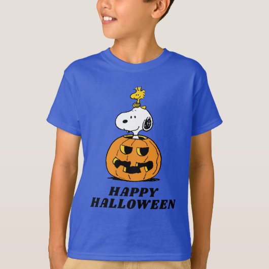 Erdnüsse | Snoopy & Woodstock Pop-up Pumpkin T-Shirt (Vorderseite)