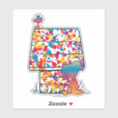 Erdnüsse | Snoopy & Woodstock Rainbow Paint Aufkleber (Blatt)