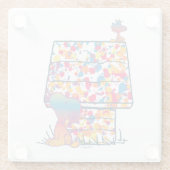Erdnüsse | Snoopy & Woodstock Rainbow Paint Glasuntersetzer (Rückseite)