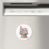 Erdnüsse | Snoopy & Woodstock Rainbow Paint Magnet (In Situ (Geschirrspüler))