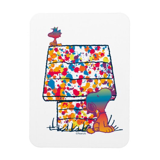 Erdnüsse | Snoopy & Woodstock Rainbow Paint Magnet (Vertikal)