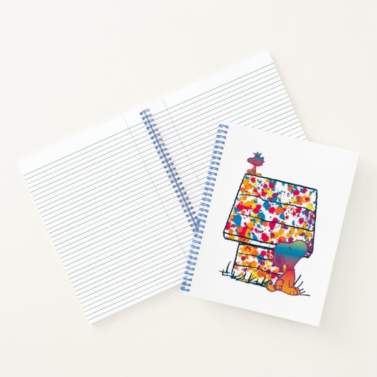 Erdnüsse | Snoopy & Woodstock Rainbow Paint Notizblock (Innenseite)